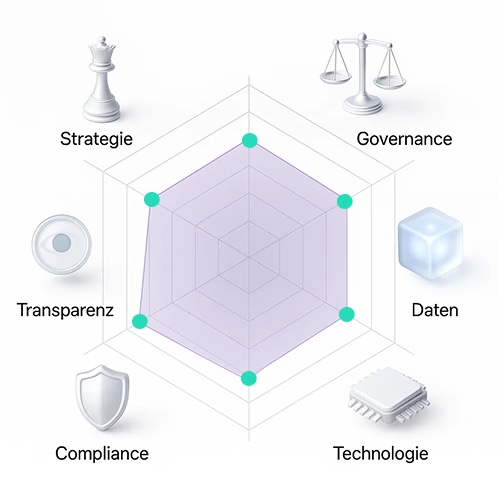 Spider chart current-state assessment — AI maturity across the organisation